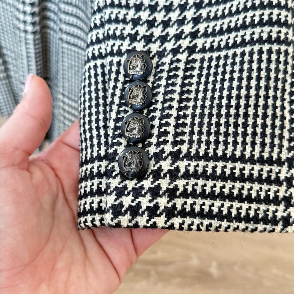Ralph Lauren Black and White Plaid Blazer - Picture 4 of 6